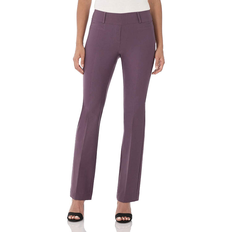Women's Solid Ease In To Comfort Fit Bootcut Stretch Pant-Legletic