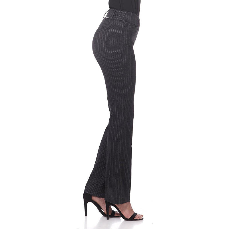 Women's Solid Ease In To Comfort Fit Bootcut Stretch Pant With Pull On-Legletic