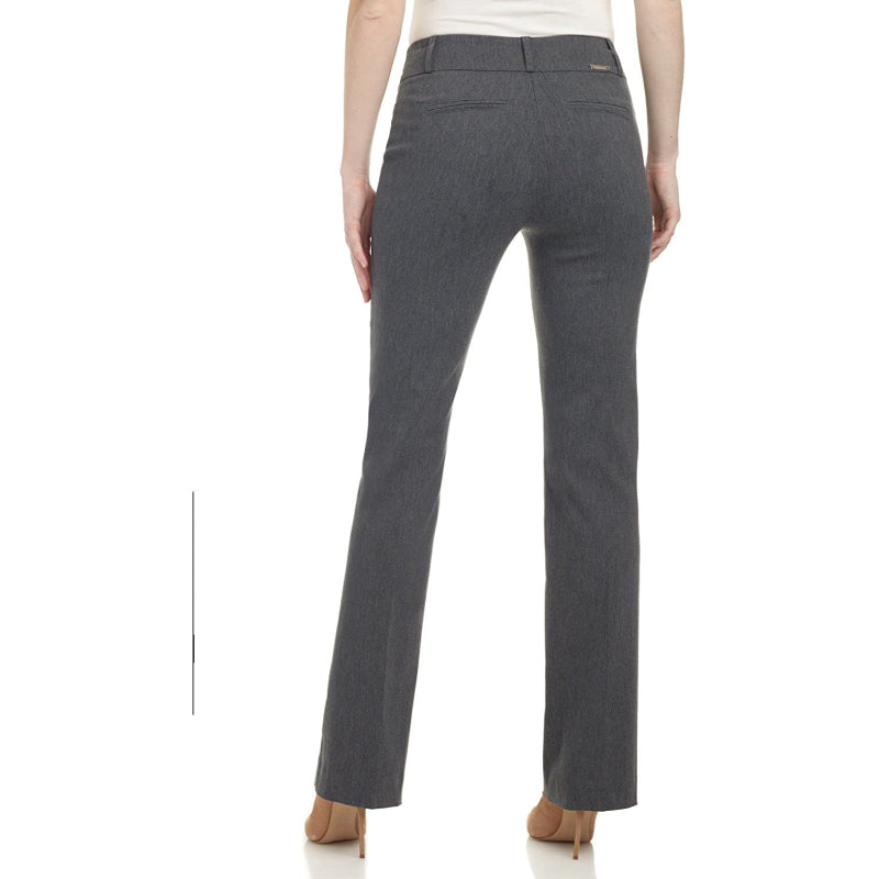 Multicolor Women's Solid Ease In To Comfort Fit Bootcut Stretch Pant With Pull On-Legletic