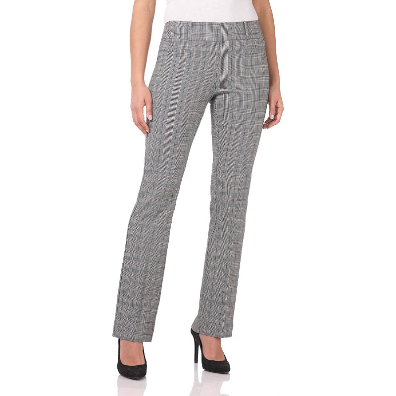 Women's Solid Comfort Fit Bootcut Stretch Pant With Pull On-Legletic