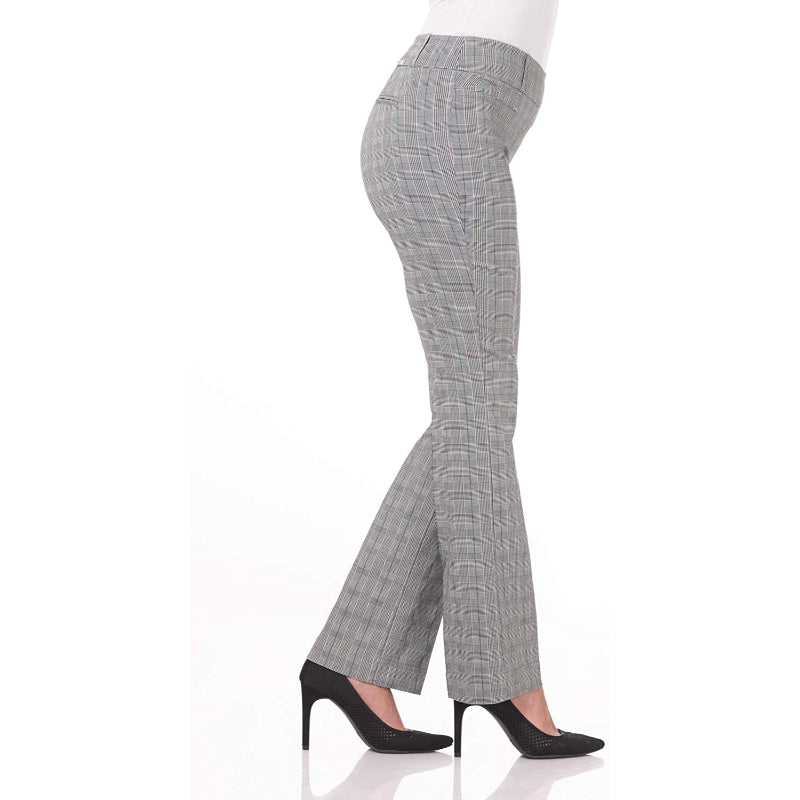 Women's Solid Comfort Fit Bootcut Stretch Pant With Pull On-Legletic