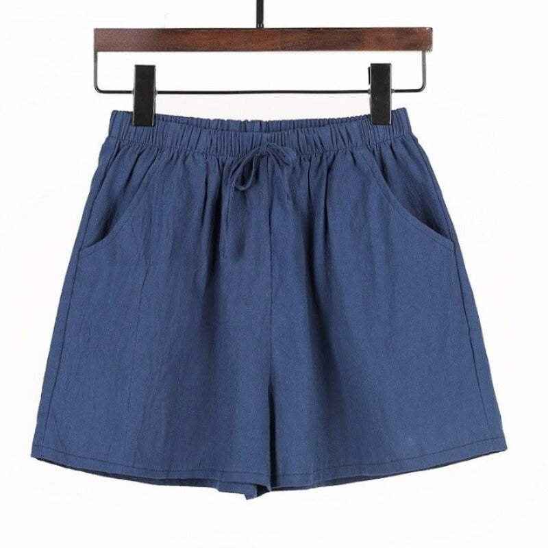 Cotton Linen Shorts For Women-Legletic