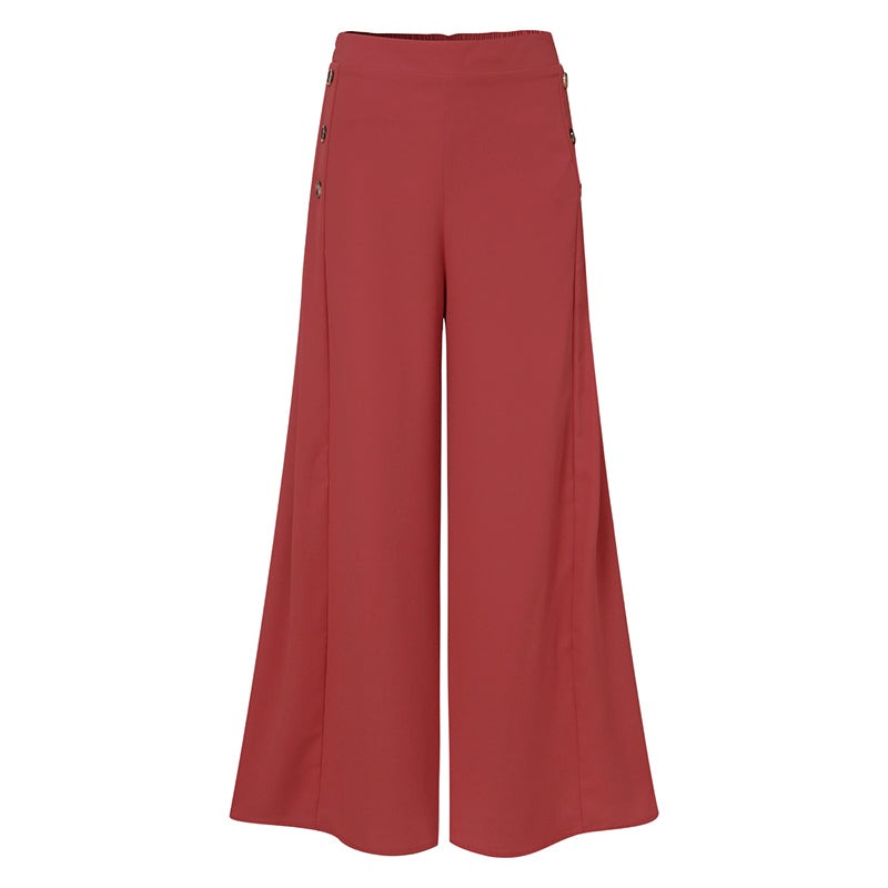 Wide Leg High Waist Pantaloon For Women-Legletic
