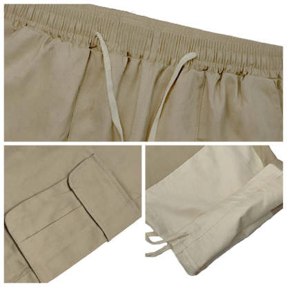 Baggy Black Cargo Pants For Men-Legletic