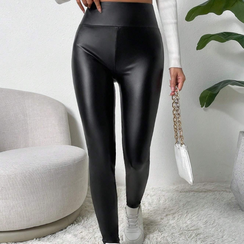 Women's Solid Thermal Lined Winter Pants-Legletic