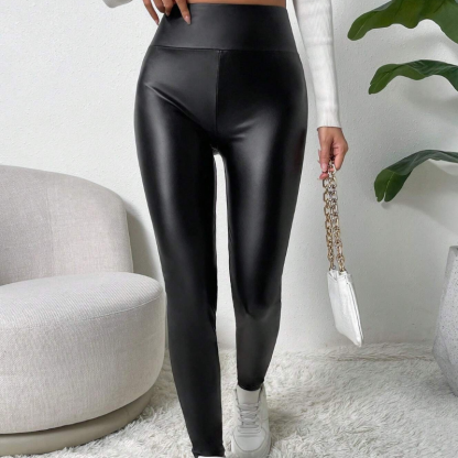 Women's Solid Thermal Lined Winter Pants-Legletic