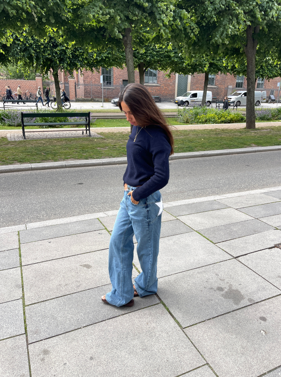 Star Jeans With White Stars-Legletic