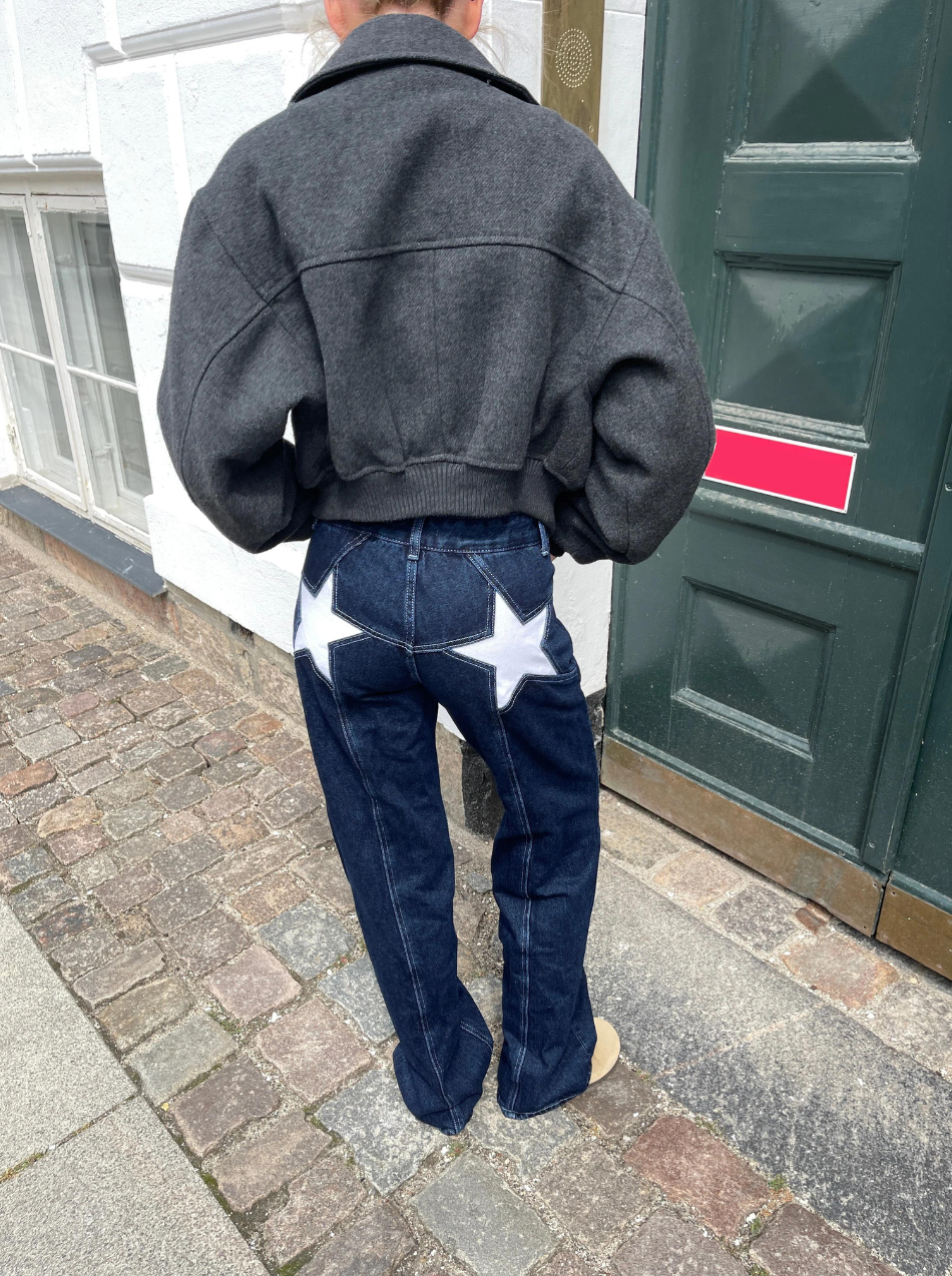 Star Jeans With White Stars-Legletic