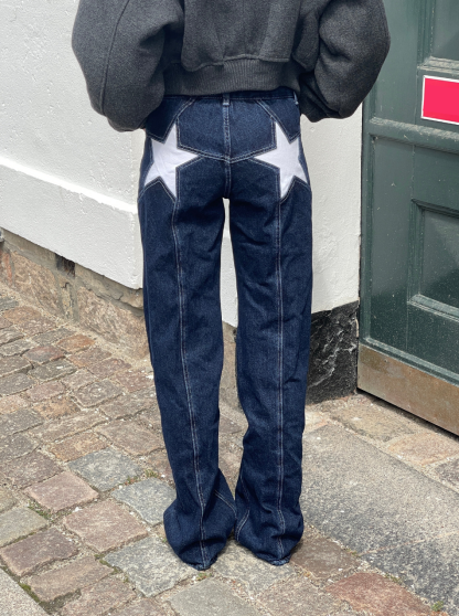 Star Jeans With White Stars-Legletic