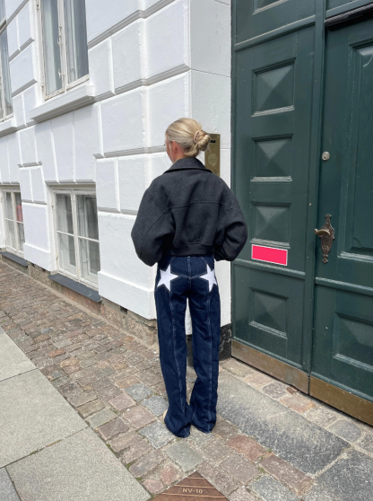 Star Jeans With White Stars-Legletic