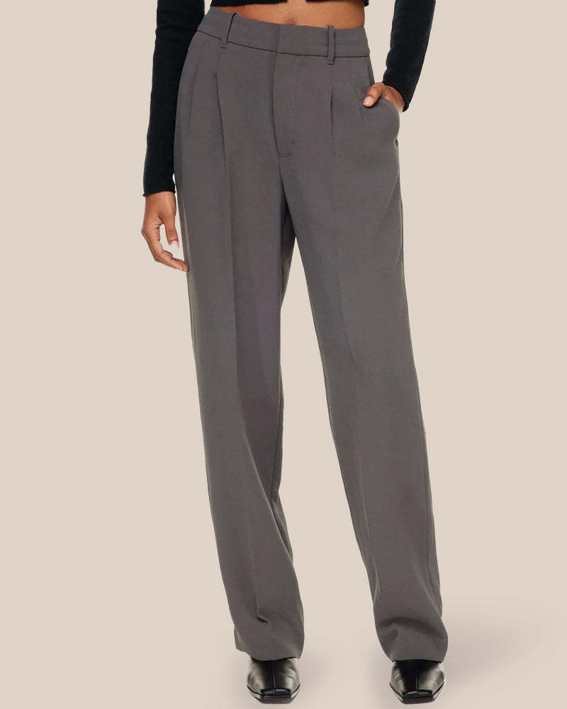 Summer 2025 Icy Tailored Crepe Wide-Leg Pants