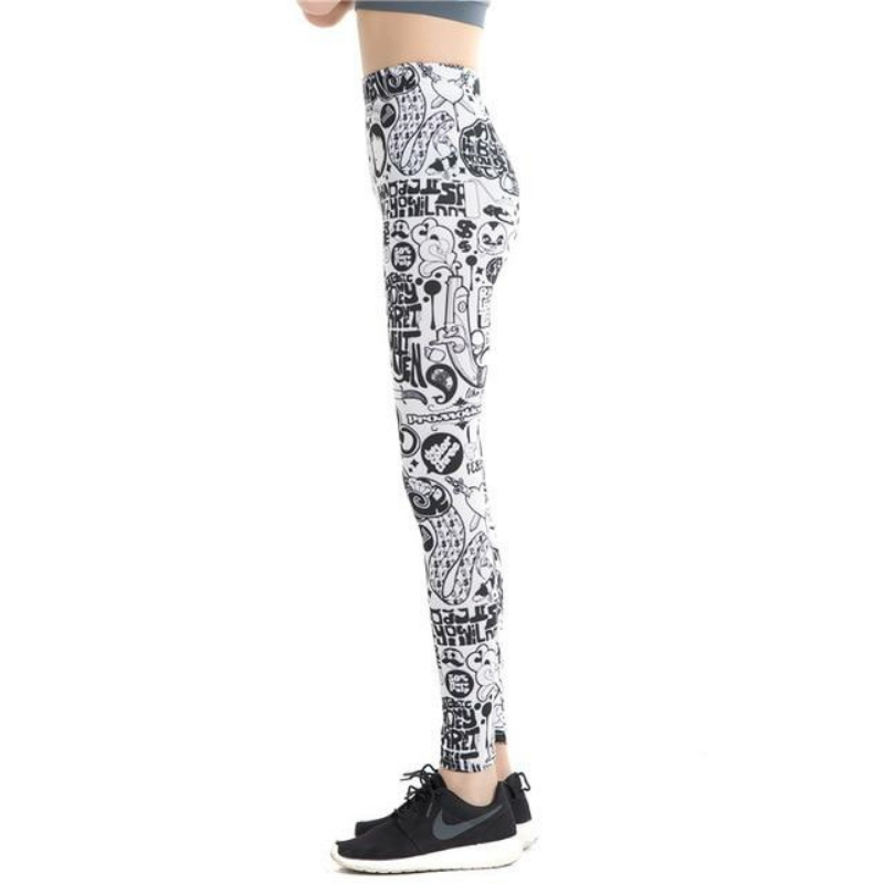 Cartoon Comic Printed Leggings-Legletic