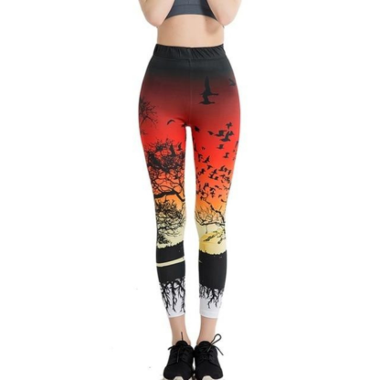 Sunset Savanna Printed Leggings-Legletic