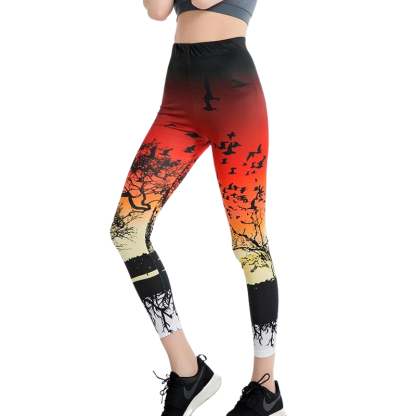 Sunset Savanna Printed Leggings-Legletic