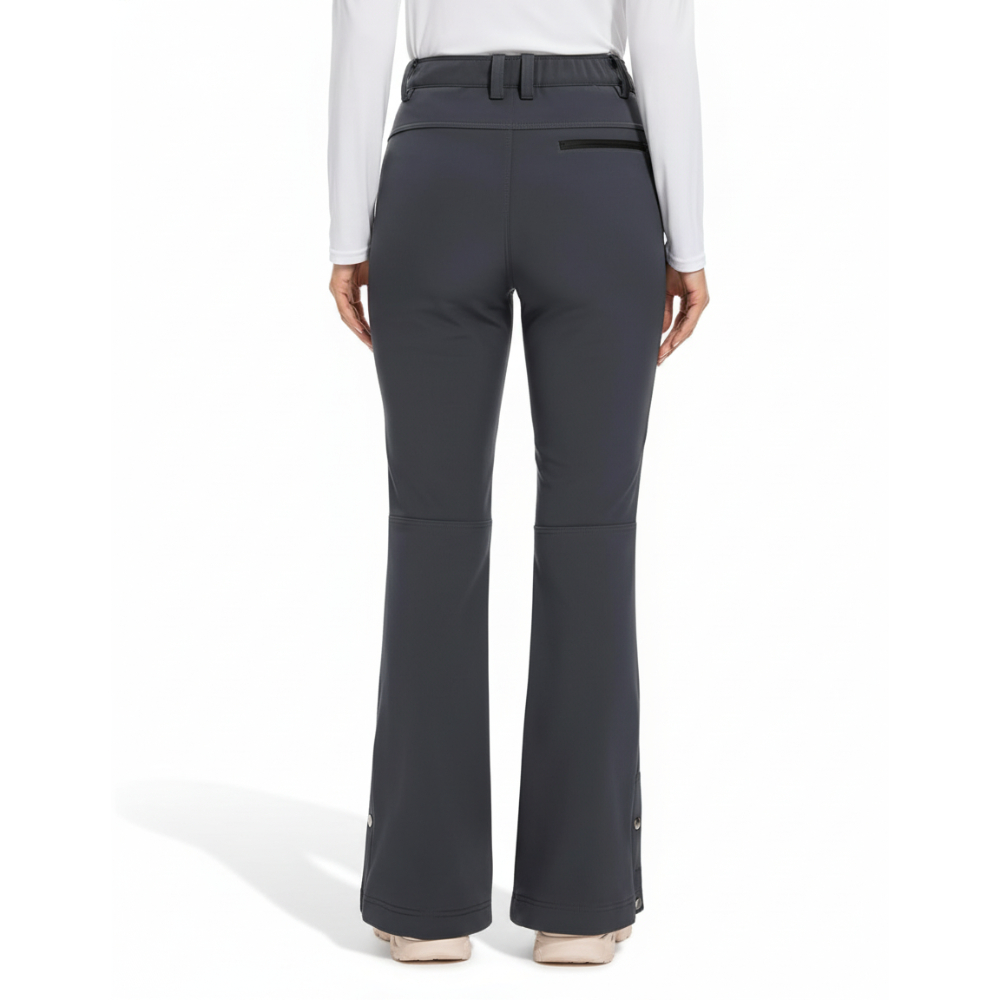 Thermal Fleece Lined Snow Pants for Women with Water Resistant Fabric