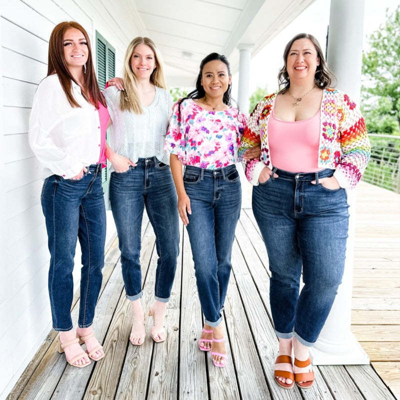 Cuffed Stretchable Jeans-Legletic