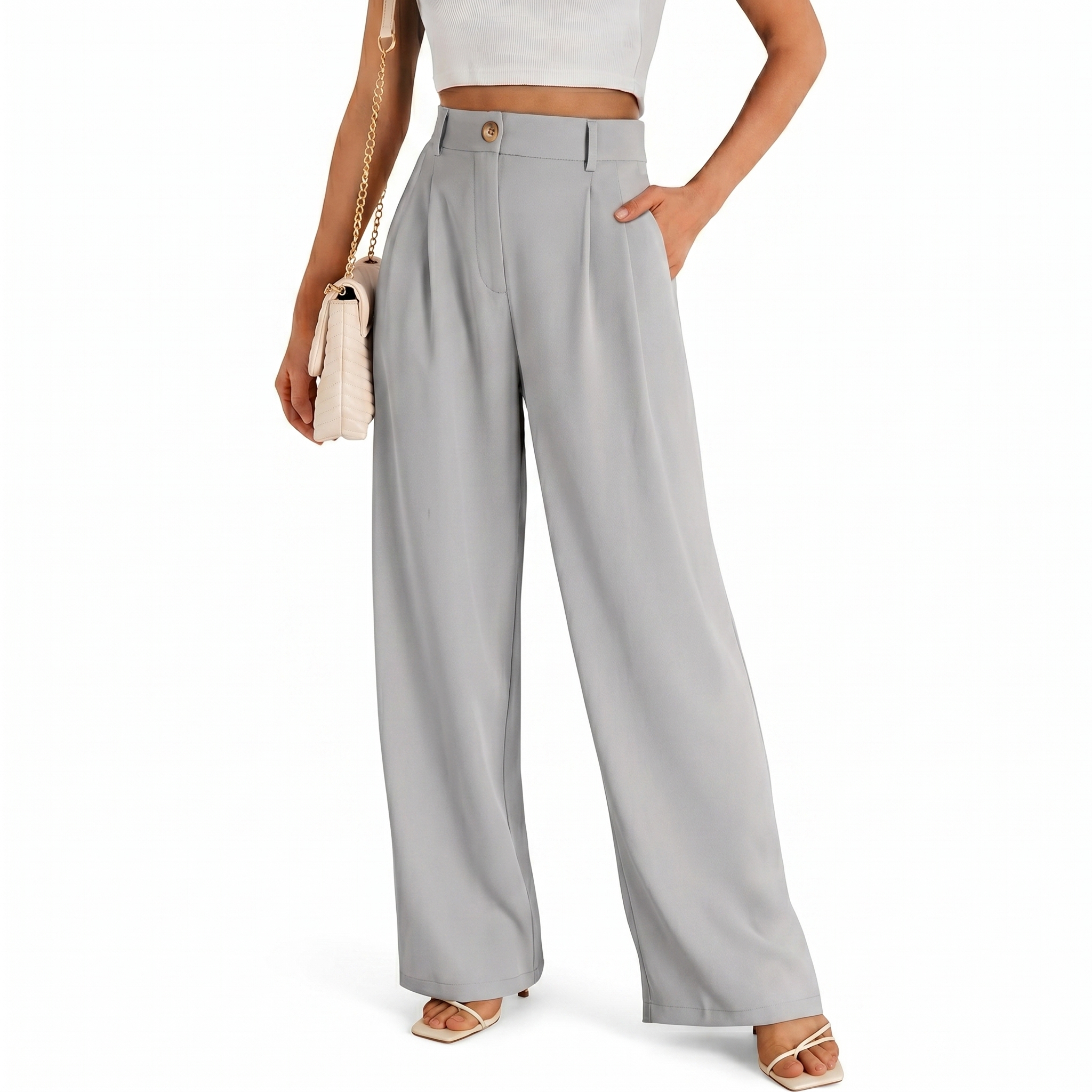 Wide And Leg Dress Pants High Rise Dressy For Women