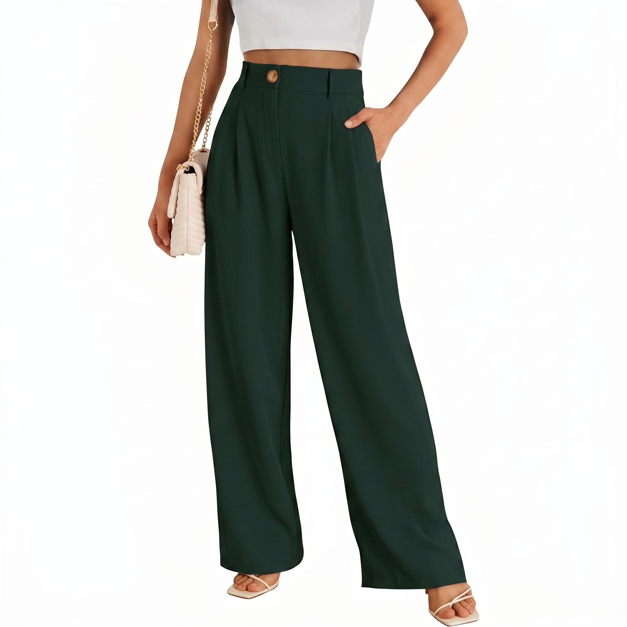 Wide And Leg Dress Pants High Rise Dressy For Women