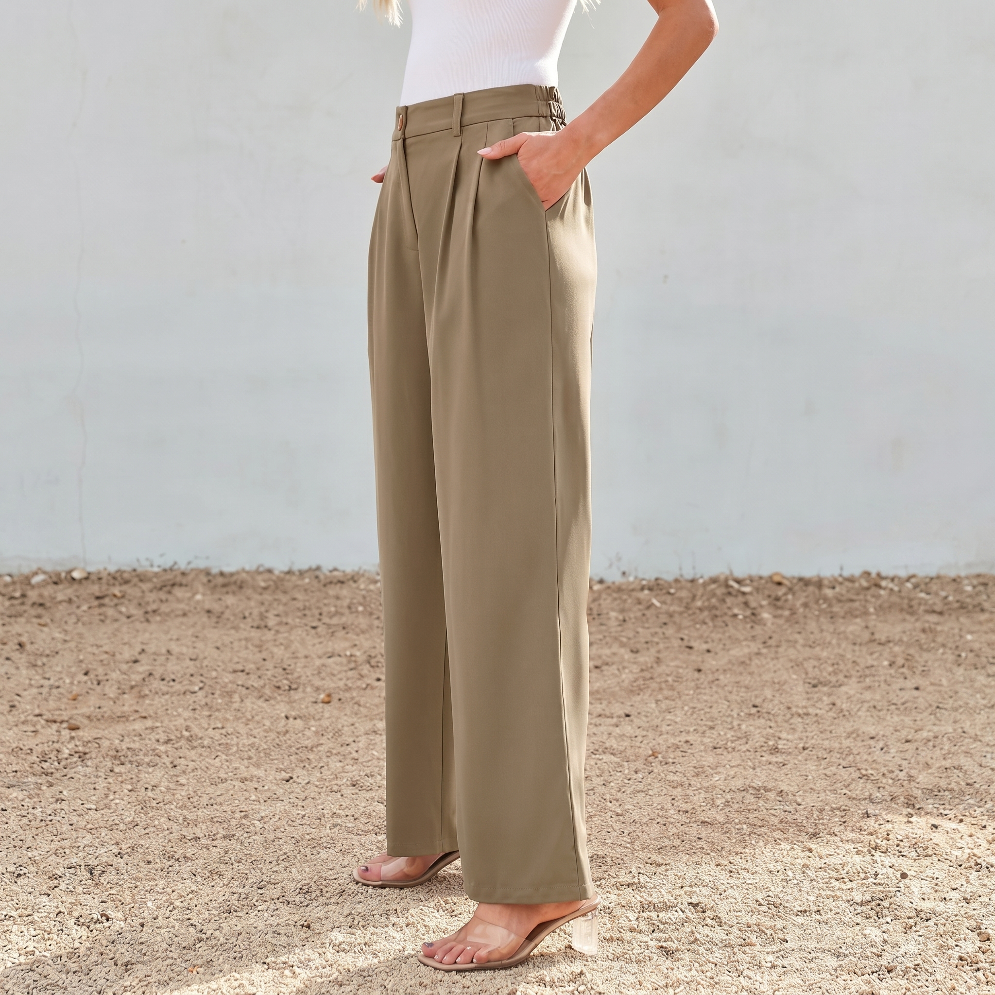 Wide And Leg Dress Pants High Rise Dressy For Women