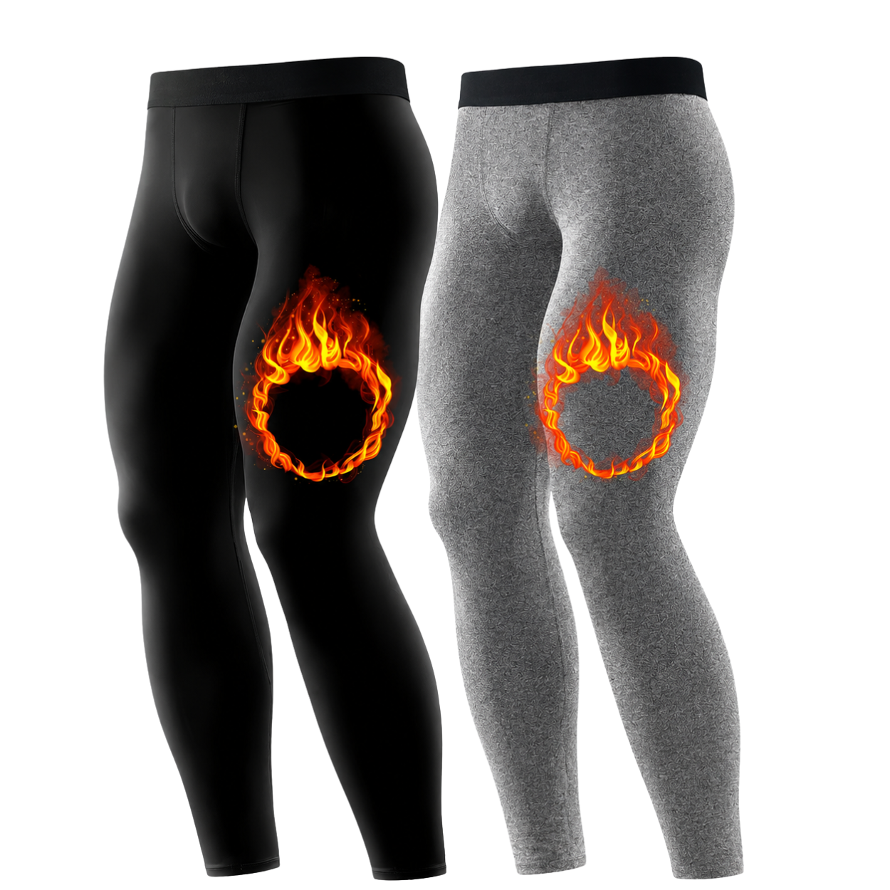 2 Pieces Casual Slim Fit Warm Long Trousers  For Men