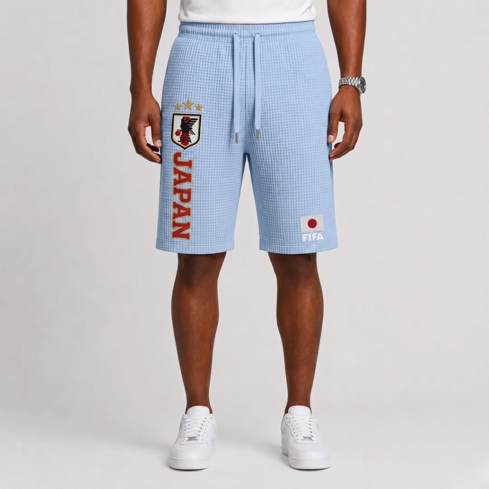 FIFA 2026 Japan Printed Waffle Football Fan Shorts