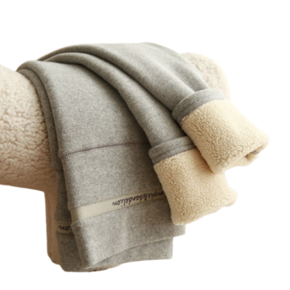 High Waist Thick Velvet Workout Leggings-Legletic