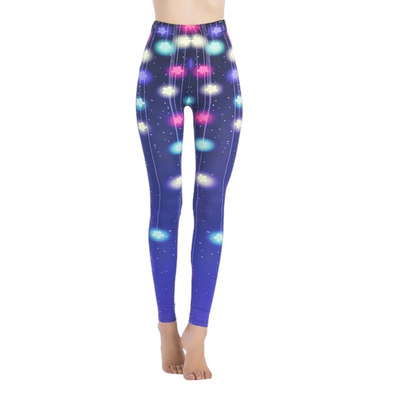 3D Colorful Print Leggings-Legletic