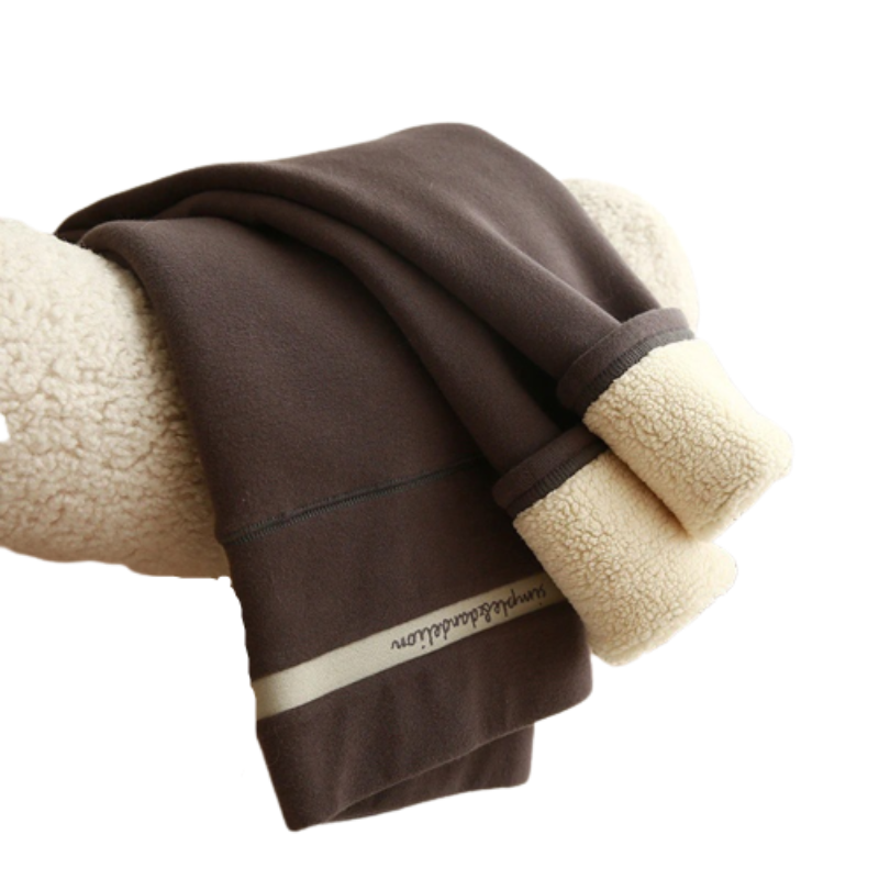 High Waist Thick Velvet Workout Leggings-Legletic