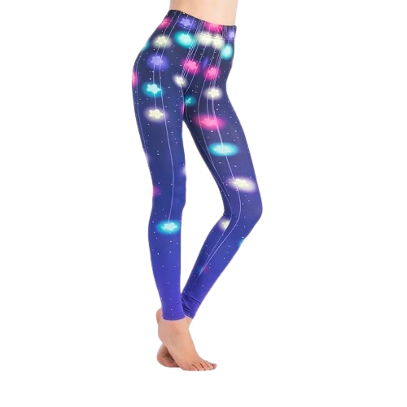 3D Colorful Print Leggings-Legletic