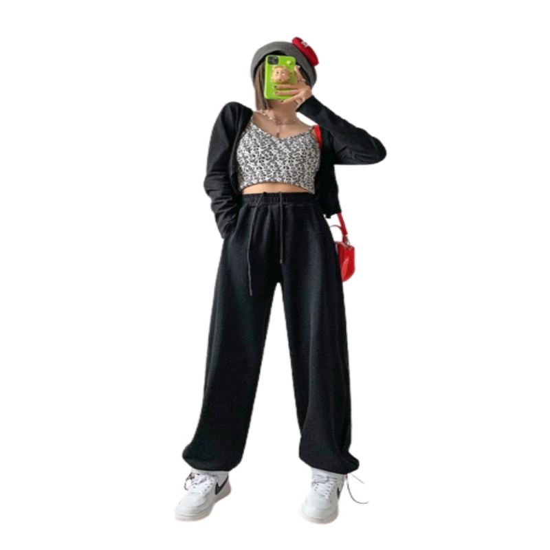 High Waist Loose Wide Leg Trousers-Legletic