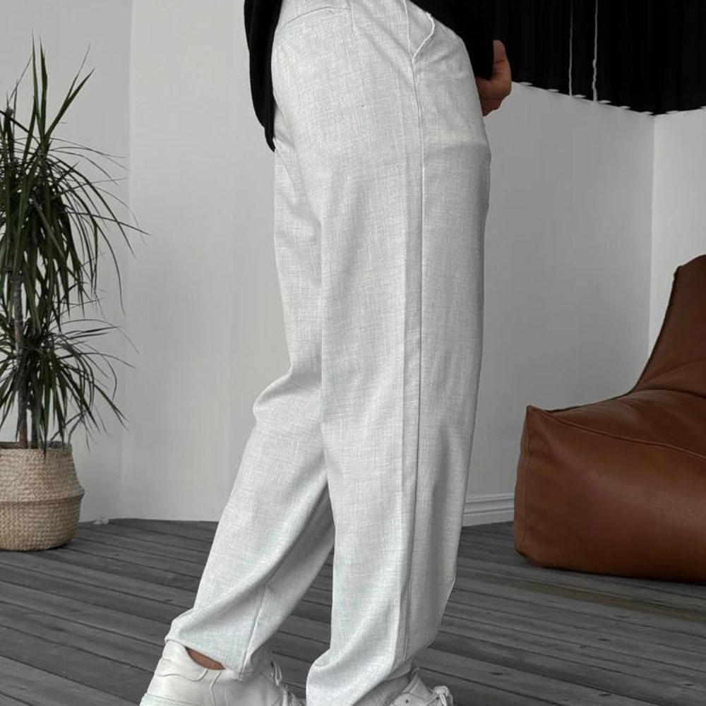 Contemporary Neutral Tone Fit Pants-Legletic