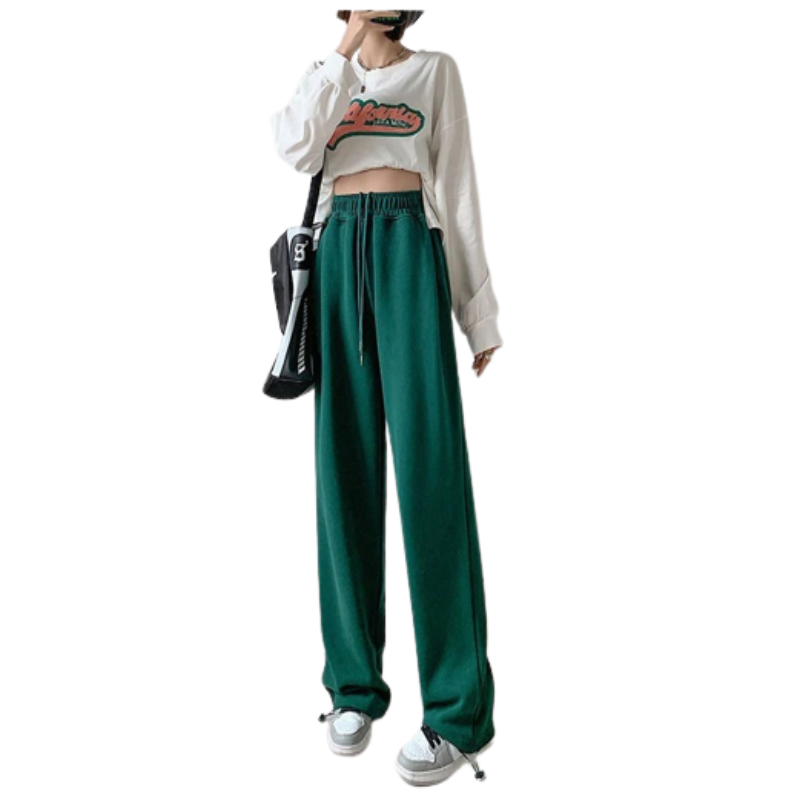High Waist Loose Wide Leg Trousers-Legletic
