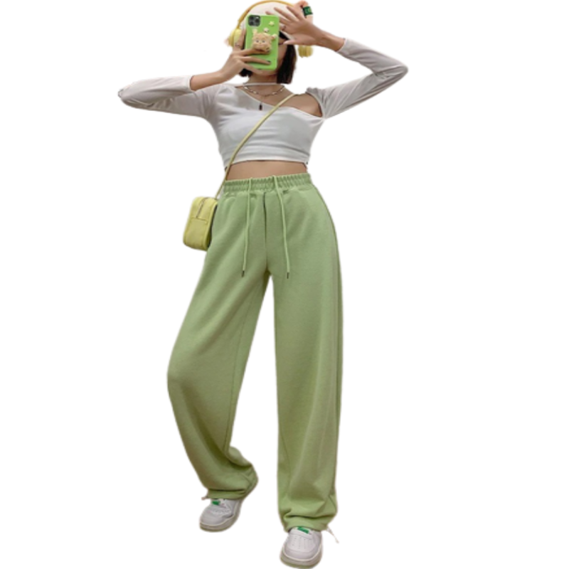 High Waist Loose Wide Leg Trousers-Legletic