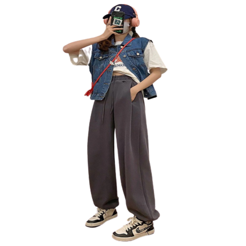 High Waist Loose Wide Leg Trousers-Legletic