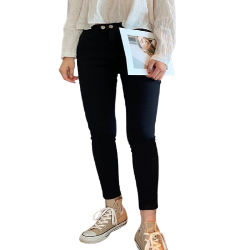 High Waist Skinny Jeans With Elastic-Legletic