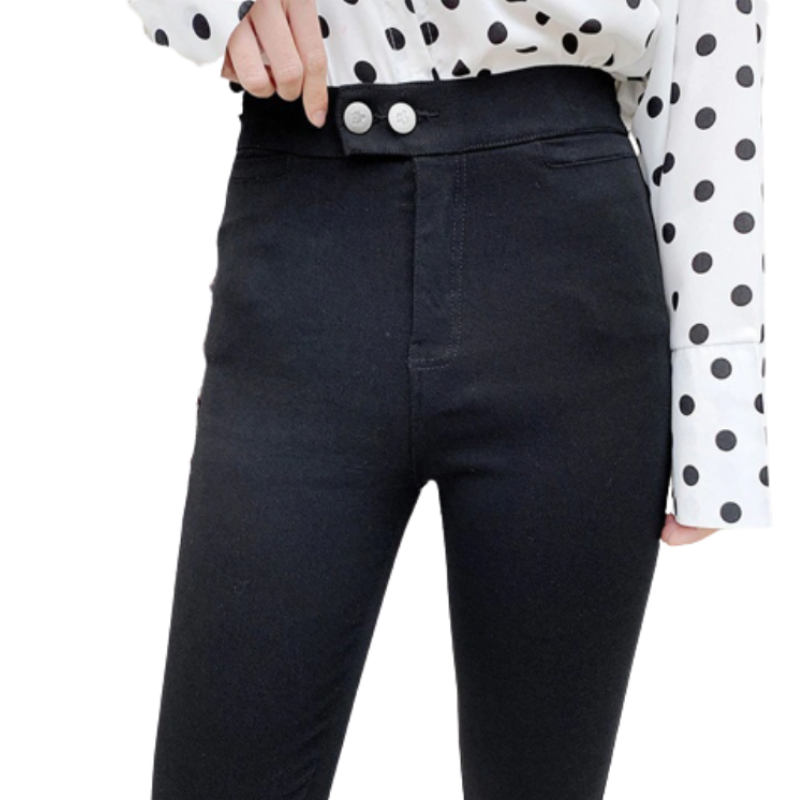 High Waist Skinny Jeans With Elastic-Legletic