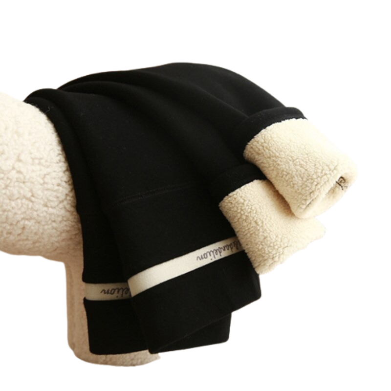 High Waist Thick Velvet Workout Leggings-Legletic