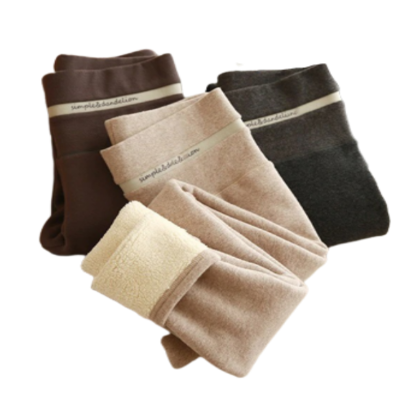 High Waist Thick Velvet Workout Leggings-Legletic