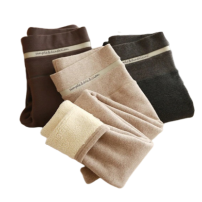 High Waist Thick Velvet Workout Leggings-Legletic