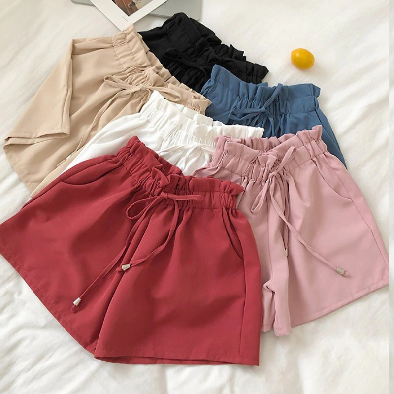Solid Color Summer Shorts For Women-Legletic