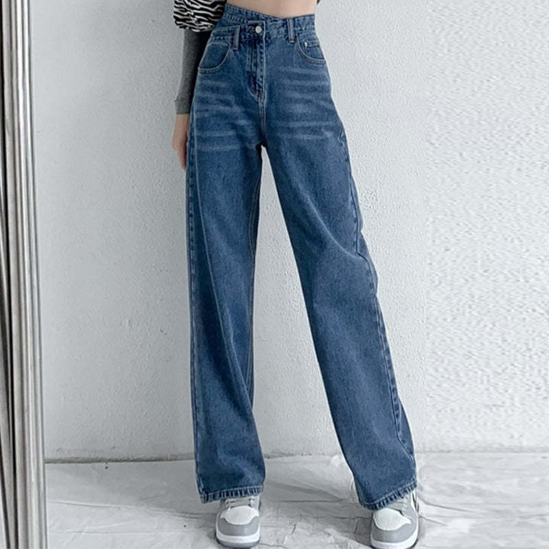 Women's Wide-Legged Mom Jeans-Legletic