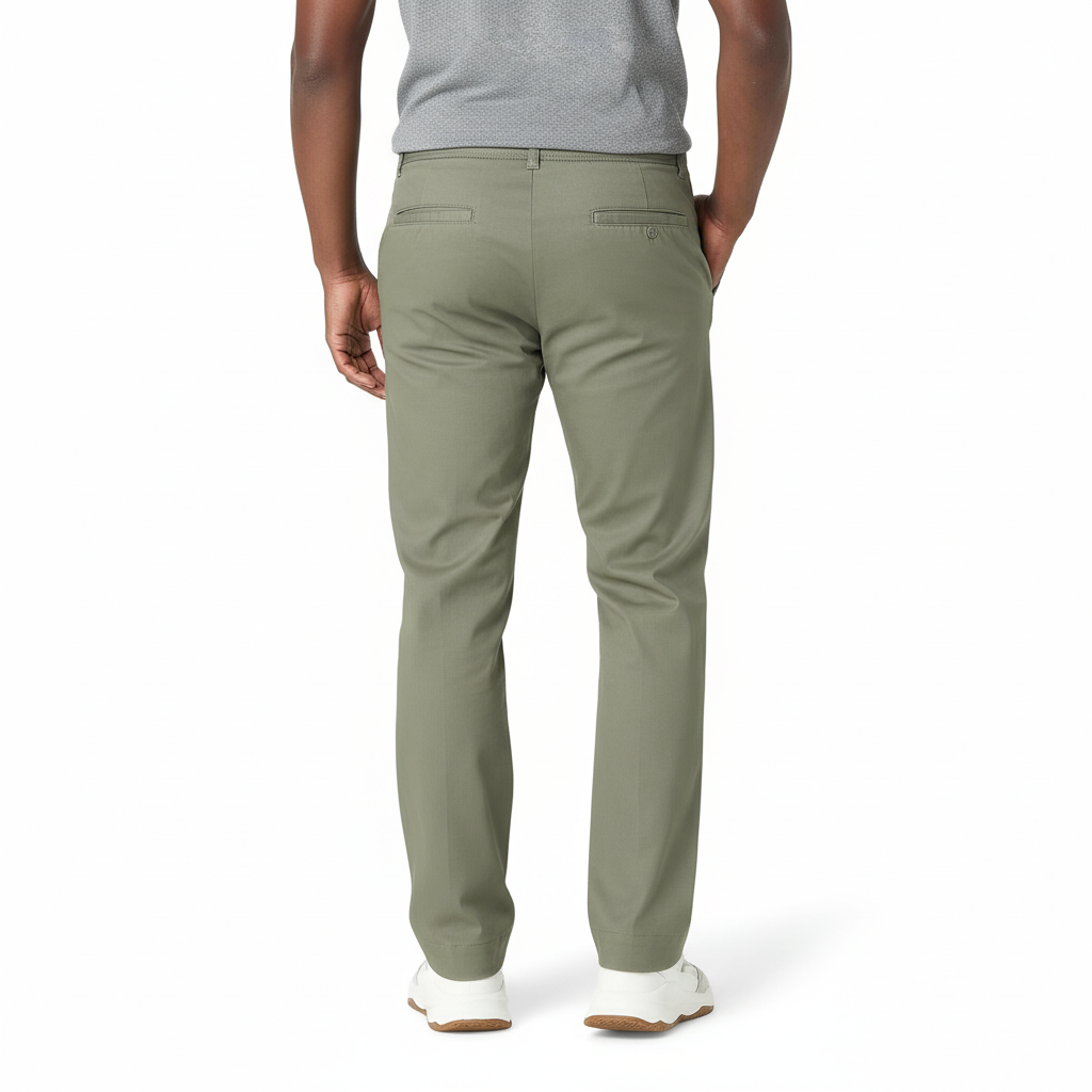 Flat Front Regular Straight Pants