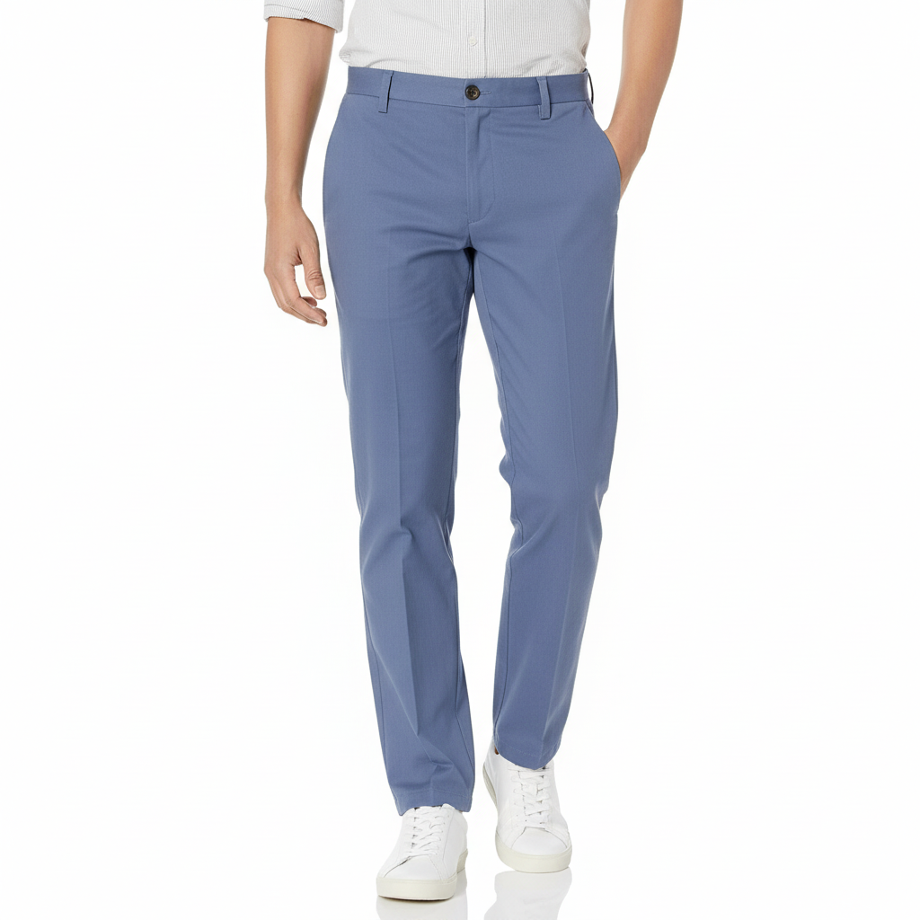 Slim Fit Flat Front Chino Pants