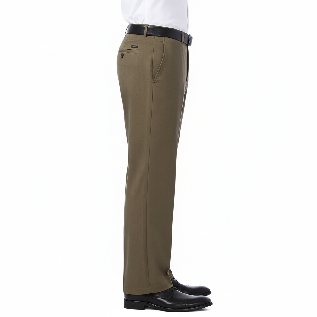 No Iron Flat Front Casual Pants