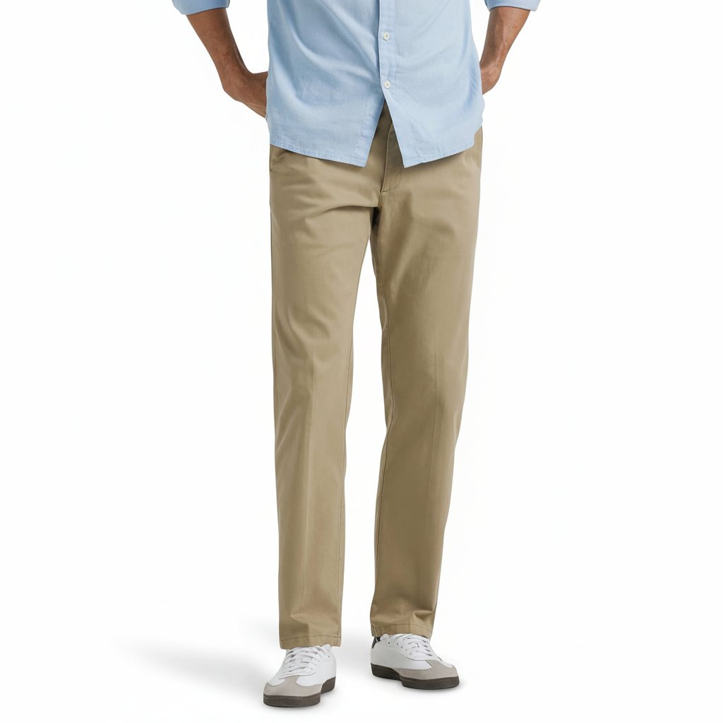 Flat Front Regular Straight Pants