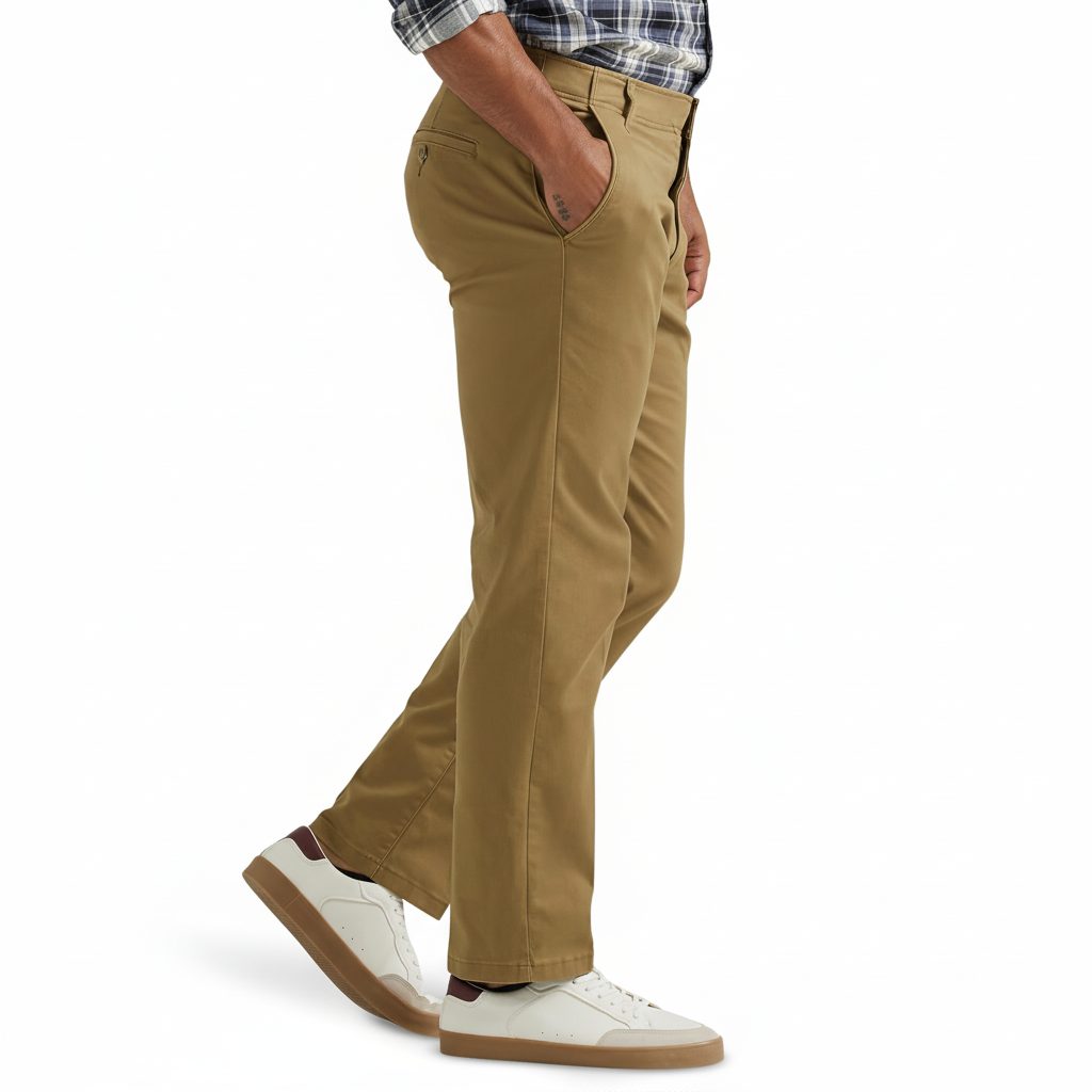 Flat Front Regular Straight Pants