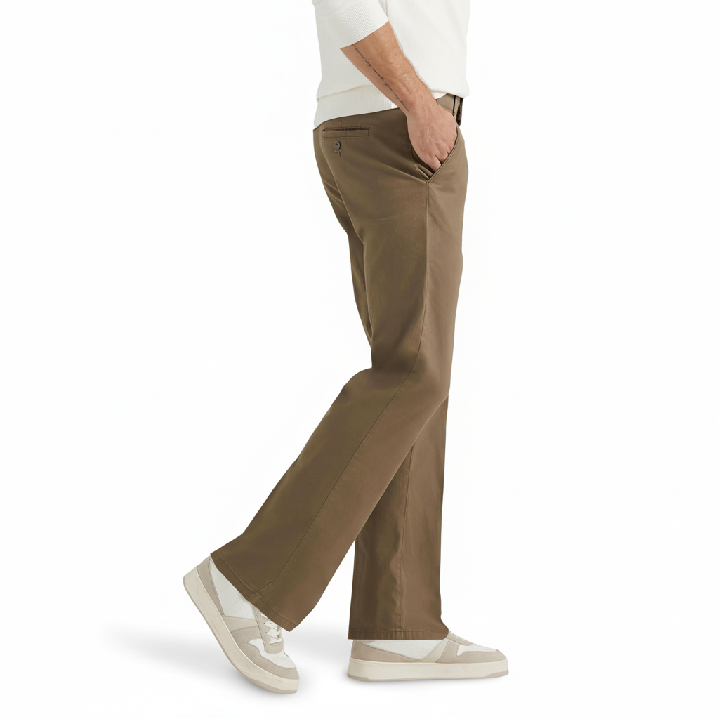 Flat Front Regular Straight Pants
