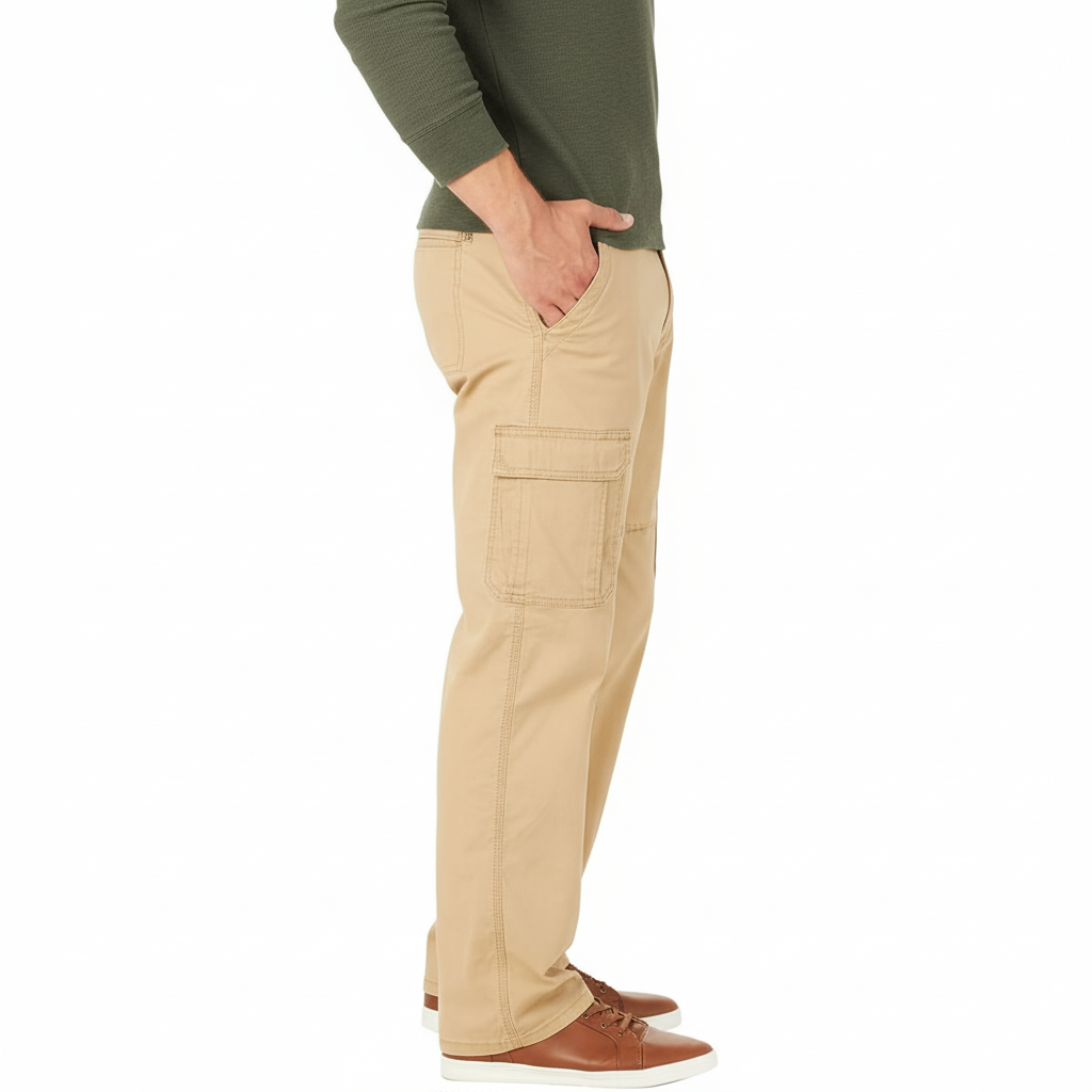 Mens Relaxed Fit Stretch Cargo Pant