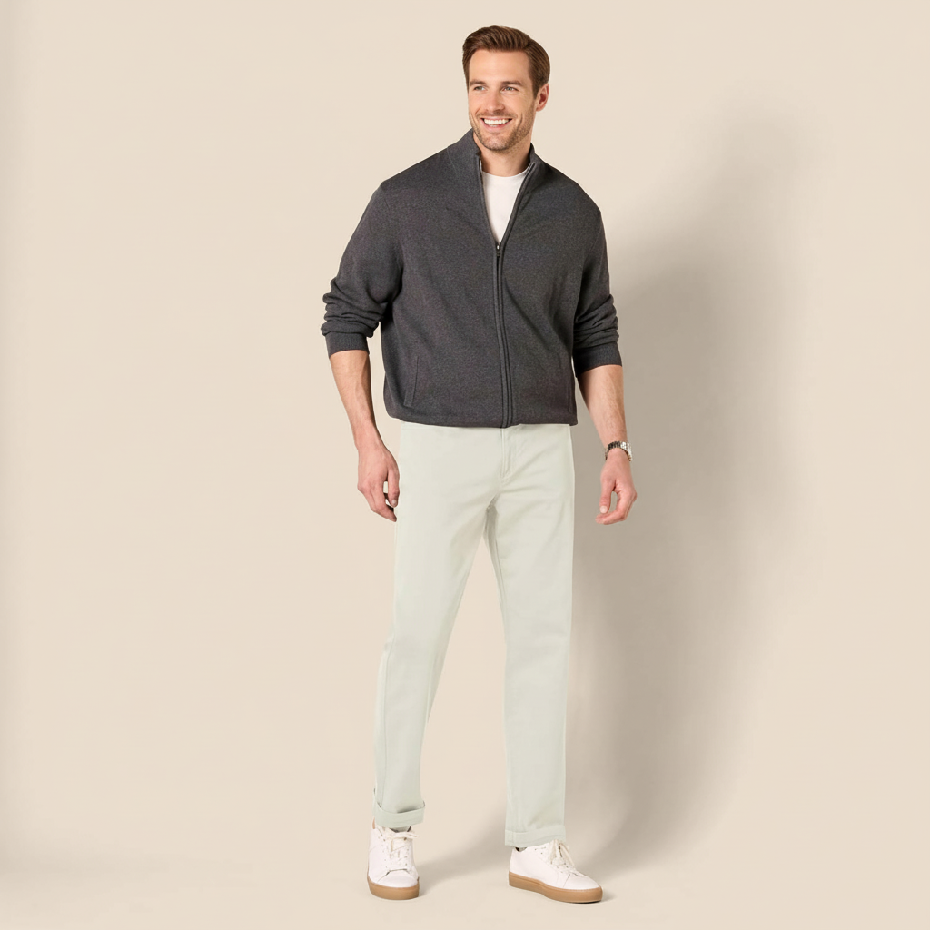 Straight Fit 5 Pocket Stretch Twill Pants