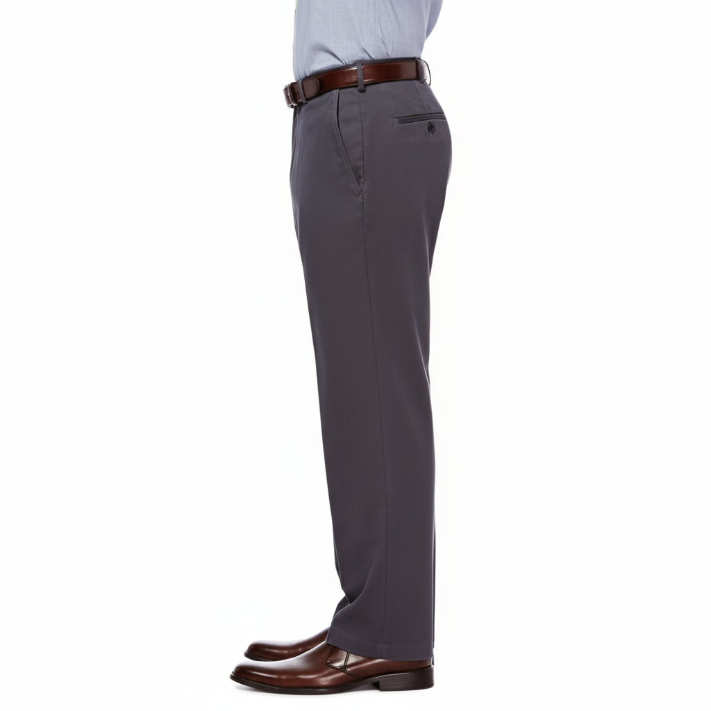 No Iron Flat Front Casual Pants